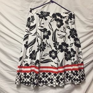 Black white with red lines near the bottom